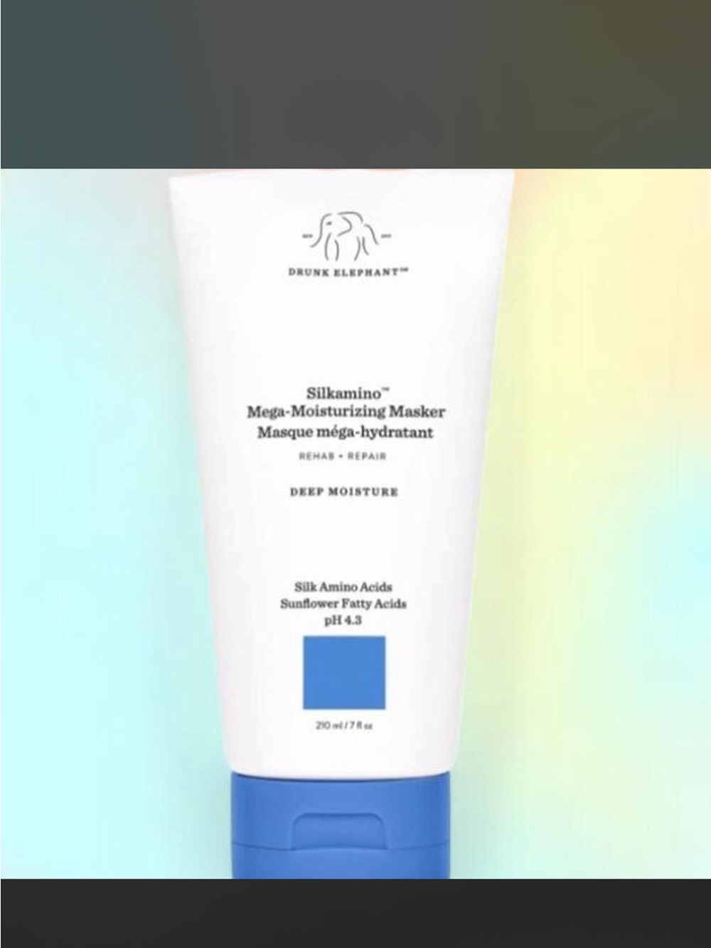 New/sealed Drunk Elephant Silkamino Mega-Moisturizing Hair Mask. 7oz.